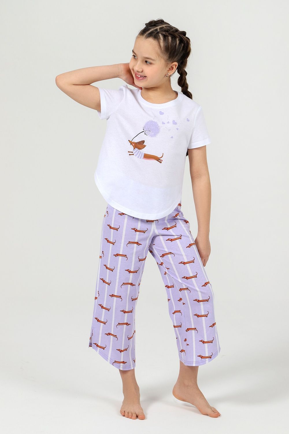 Костюм для девочки Таксы-1 Виотекс БЕЛЫЙ