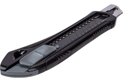 Канцелярский нож STARTUL выдвижной 18 мм Black Line ST0923