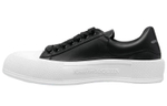 Alexander McQueen Alexander McQueen Deck leather lace-up fashion sneakers men's black