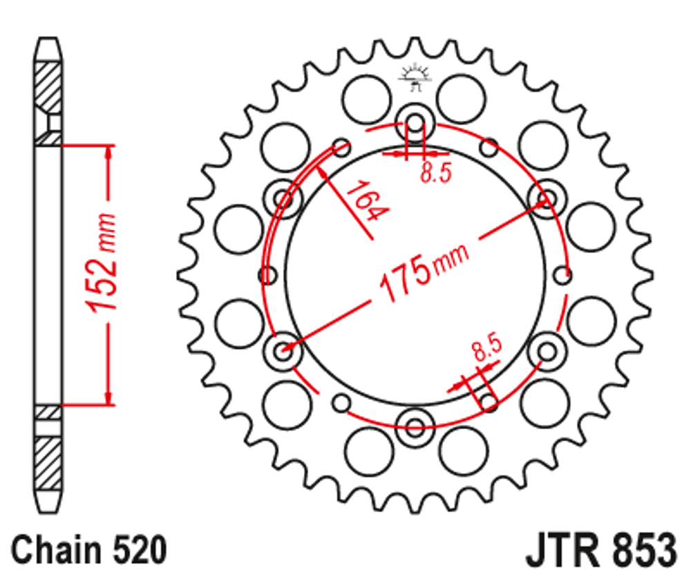 Звезда ведомая JTR853.51 JT