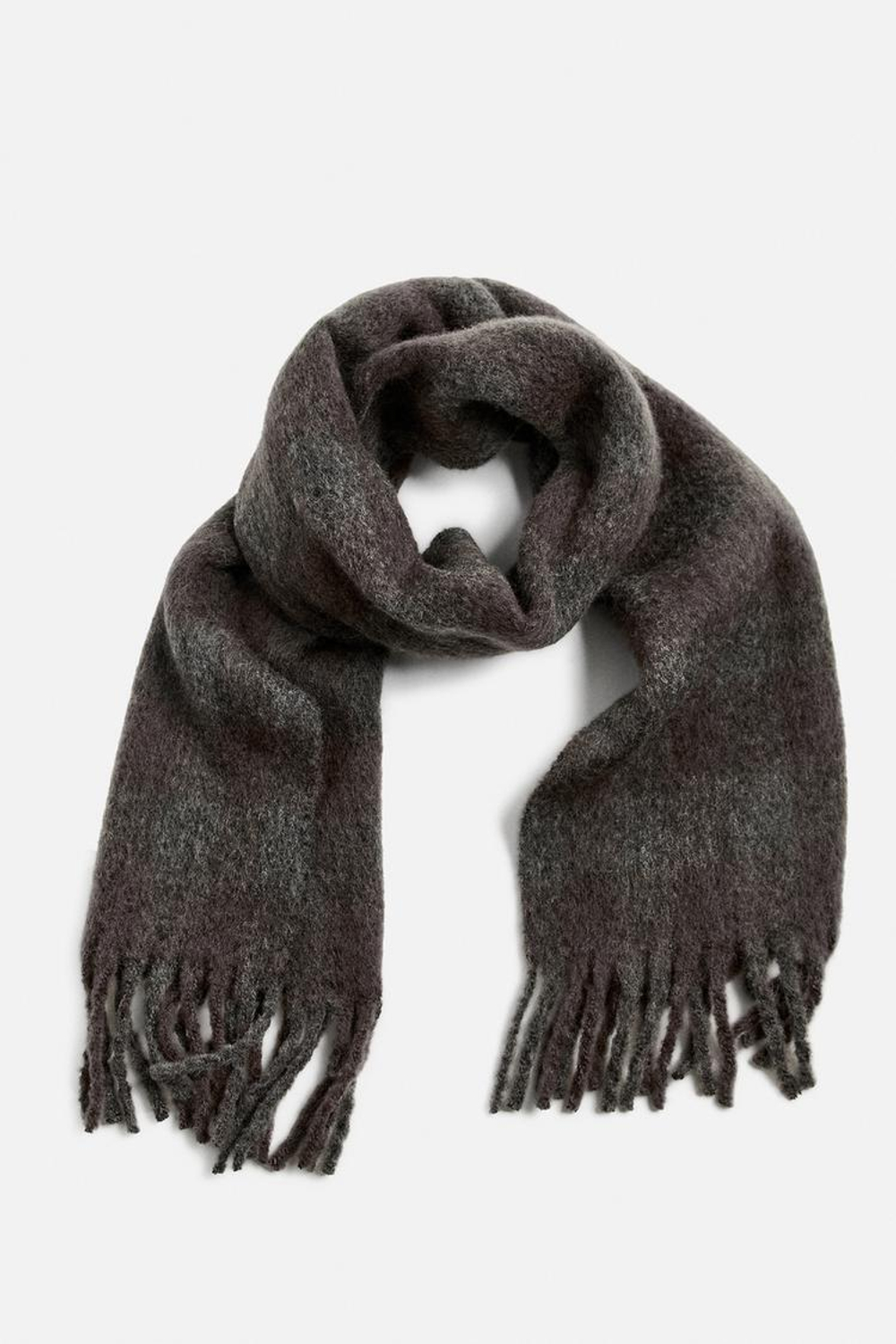 ZARA ШАРФ В КЛЕТКУ, ЧЕРНЫЙ