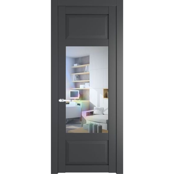 Межкомнатная дверь эмаль Profil Doors 2.3.3PD графит остеклённая
