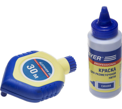 STAYER 30 м, 110 г, разметочный шнур-отвес с синей краской в двухкомпонентном корпусе, Professional (2-06383-H2)