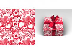 Hədiyyə kağızı \ Упаковочная бумага Акварельная любовь 70 х 100 см