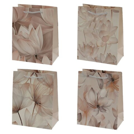 GAEM Пакет подарочный S (бумага 210г/м2, блок 12шт), L18 W10 H23 см, 4в.