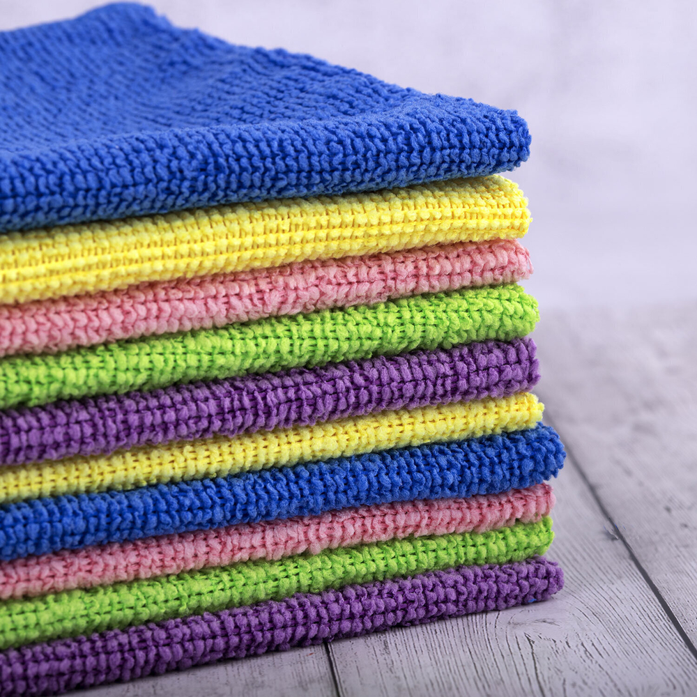 Салфетка из МИКРОФИБРЫ 30х30см комплект 10 шт. MULTI COLOUR ECONOMY 180 г/м2 LAIMA HOME (2 штуки в упаковке)