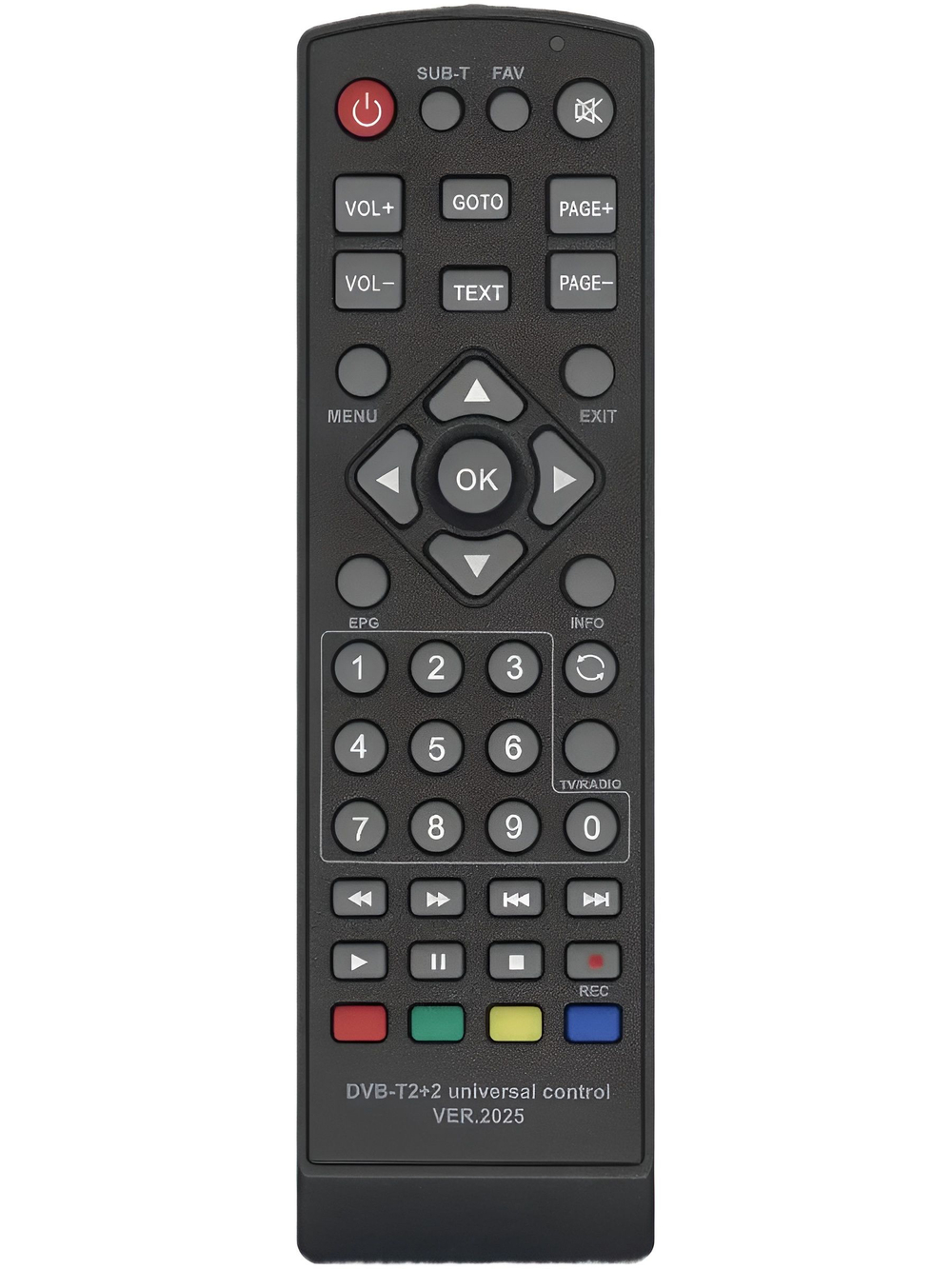 Пульт DVB-T2+2 ! ver.2026 !! для приставок DVB-T2 и IP TV