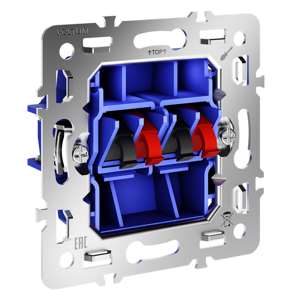 Механизм розетки акустической 4-местной,  Voltum S70 VLS0603M
