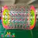 Аттракцион Водный роллер (Гидророллер) «Розово-зелёный» ПВХ, 2.2*2*2 м