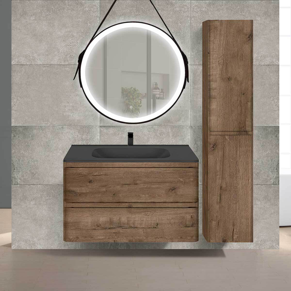 База под раковину Vico 800 подвесная, 2 выкатных ящика soft close, V.Oak, , шт
