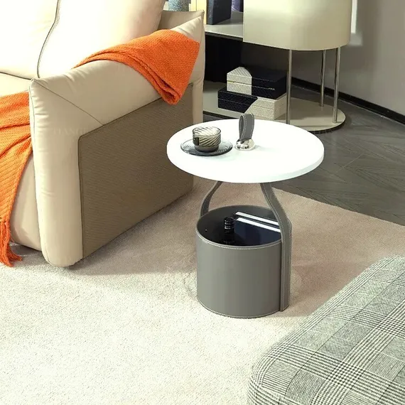 Журнальный столик Doppio N, Ø45х49 см, серый