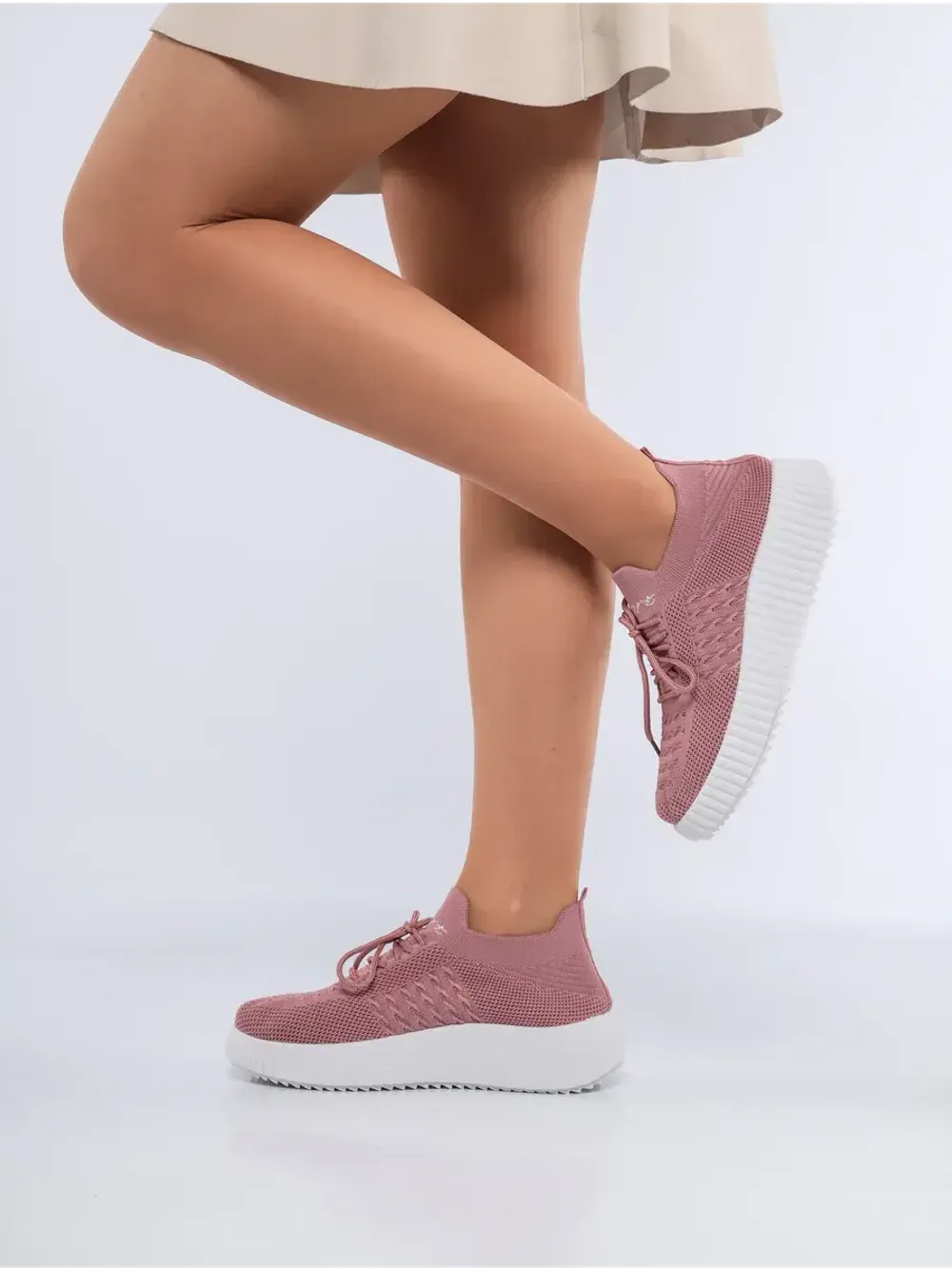 Слипоны на высокой подошве мокасины летние текстильные