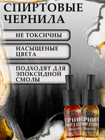 Набор спиртовых чернил 3 шт по 5 мл (бронза, золото, серебро)