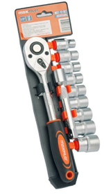 Набор инструментов MaxPiler 12 (11 предметов, торцевые головоки с трещоткой и удлинителем 1/2''CrV)