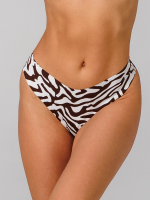 Стринги бесшовные цвет ЗЕБРА БЕЛАЯ, размер XS