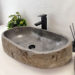 Раковина из речного камня RS63609 (65*36*16) 0124