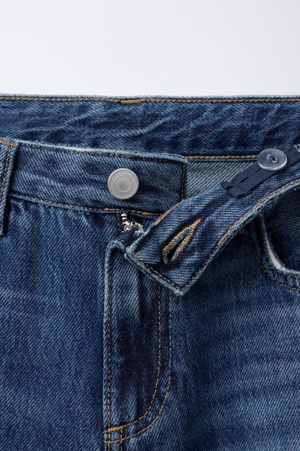 ZARA ДЖИНСЫ WIDE LEG, СИНИЙ