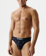 Мужские трусы слипы спорт Atlantic, набор 3 шт., хлопок, деним, темно-синие, темно-серые, 3MP-210