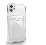 Накладка iPhone 11 силикон прозрачный с отделом для карт