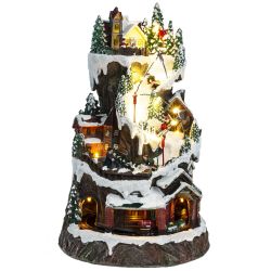 GAEM Фигурка декоративная "Рождество" (4 мелодии, подсвет, движ, 3xAA н/п, +USB), L23,5 W23, H38,5 см
