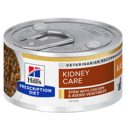 Hill's Feline k/d Chicken&Veg 82 г - диета консервы для кошек с проблемами почек (курица и овощи, рагу)