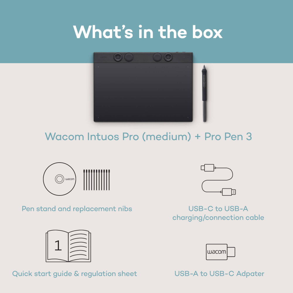 Графический планшет Wacom Intuos Pro Creative Pen Tablet Medium (2025)