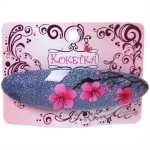 Заколка автомат «Lady Collection - Сакура», овал, 6 цветов, 9*2,5см (Кокетка)