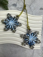 Набор новогодних елочных игрушек Снежинки 2 шт