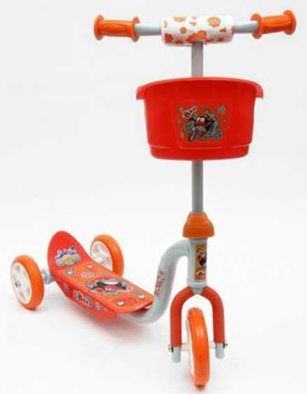 Самокат трехколесный Смешарики SMSC 103 ПИН (с металлической рамой и пластиковым боксом)