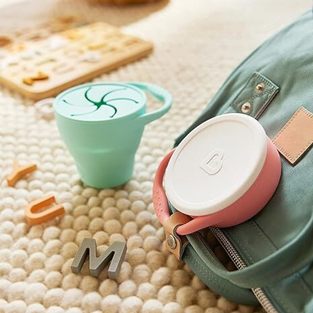 MUNCHKIN Контейнер для еды детский непросыпайка для снеков C`est Silicone! с крышкой, ментол