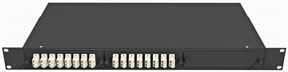 Кросс оптический стоечный  TopLAN КРС-Top-1U-16LC/U-DX-OM4-BK
