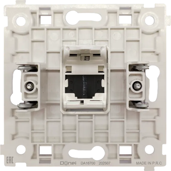Donel R98 опорная плата с адаптером Keystone Black (одиночная) для телефонной/компьютерной розетки,
