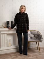 Рубашка с длинным рукавом Доротея (черная) Б14991-10М LT Collection