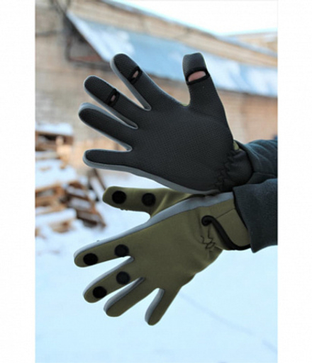 Перчатки неопреновые olive/grey
