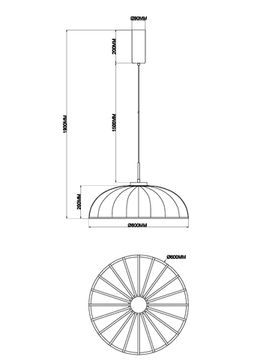 Подвесная люстра 60W 4000K 4285-6P серый Vertex Favourite
