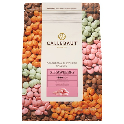 Шоколад со вкусом клубники «CALLEBAUT» Strawberry 2.5 кг