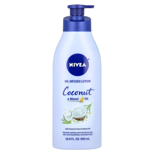 Nivea, Масляный лосьон, кокосовое масло и масло монои, 500 мл (16,9 жидк. унц.)