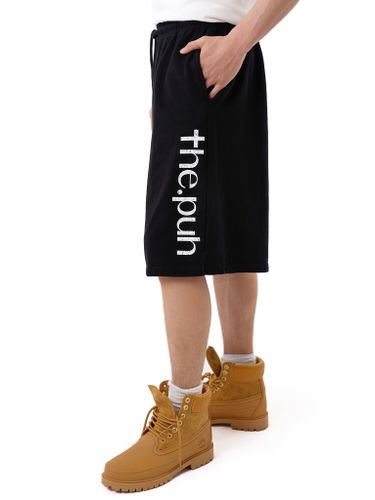 Черные трикотажные шорты с лого