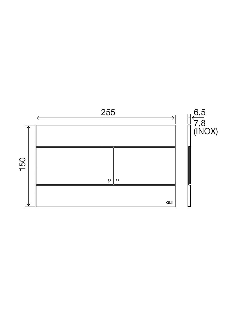 Инсталляция OLI 120 ECO Matrix Square + кнопка Slim хром
