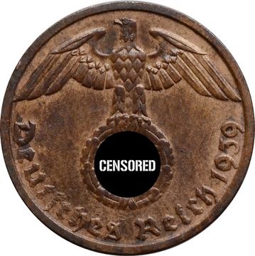 1 рейхспфенниг 1939 Германия (Третий рейх) "D"