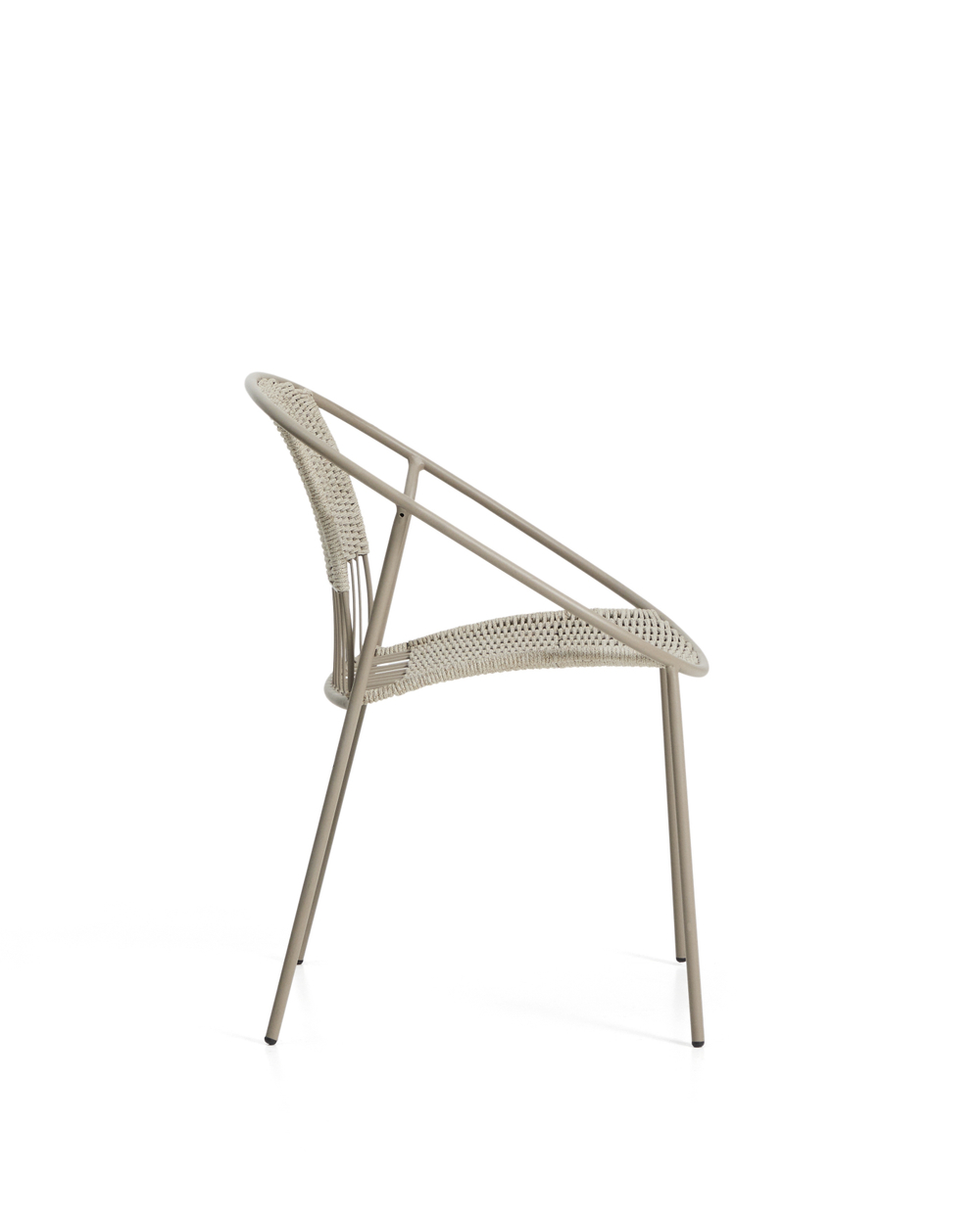 Стул уличный Atrani из стали и веревки цвета таупе