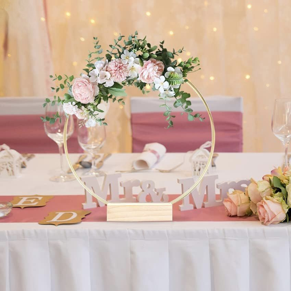 Кольцо металлическое для макраме 35 см, цвет золотистый, неразъемное / кольцо металлическое основа для рукоделия / основа для ловца снов