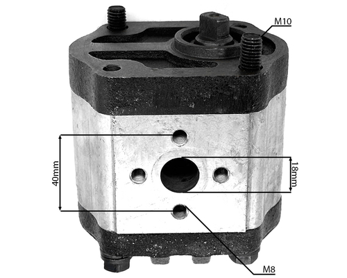Гидравлический насос (шестеренчатый) CBN-E310 правого вращения, плоский привод, выход 90°