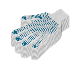 Перчатки х/б, ПВХ покрытие, "Точка", 1 пара, 7 класс Россия 67718