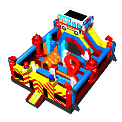 Надувной батут "Пожарная площадка" 6*4*4 м