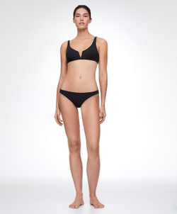 OYSHO Топ бикини халтер из ткани пике, черный