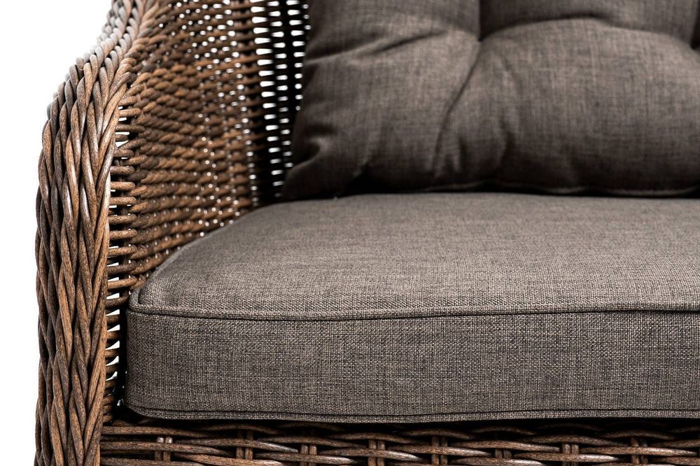 "Равенна" диван двухместный плетенный из ротанга, цвет коричневый