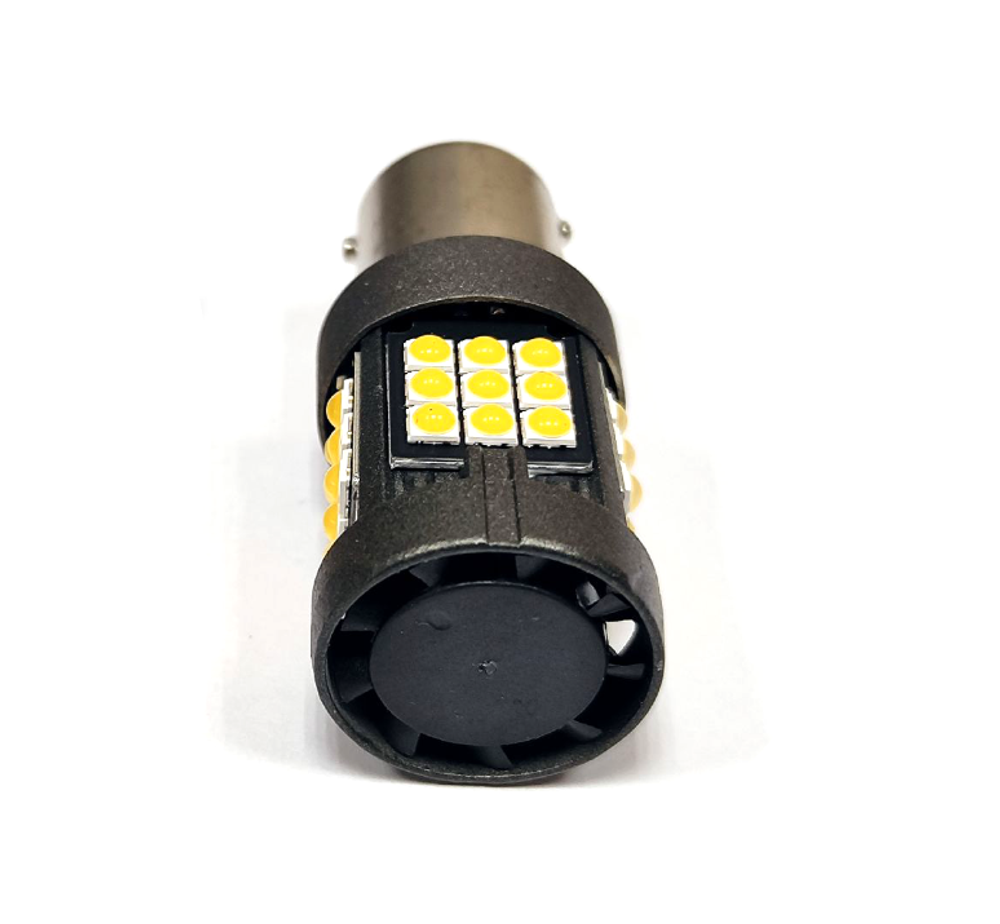 Светодиодная лампа P21W 1156-GC3030-30W (4*9SMD) без полярности, с обманкой (белый), 1шт