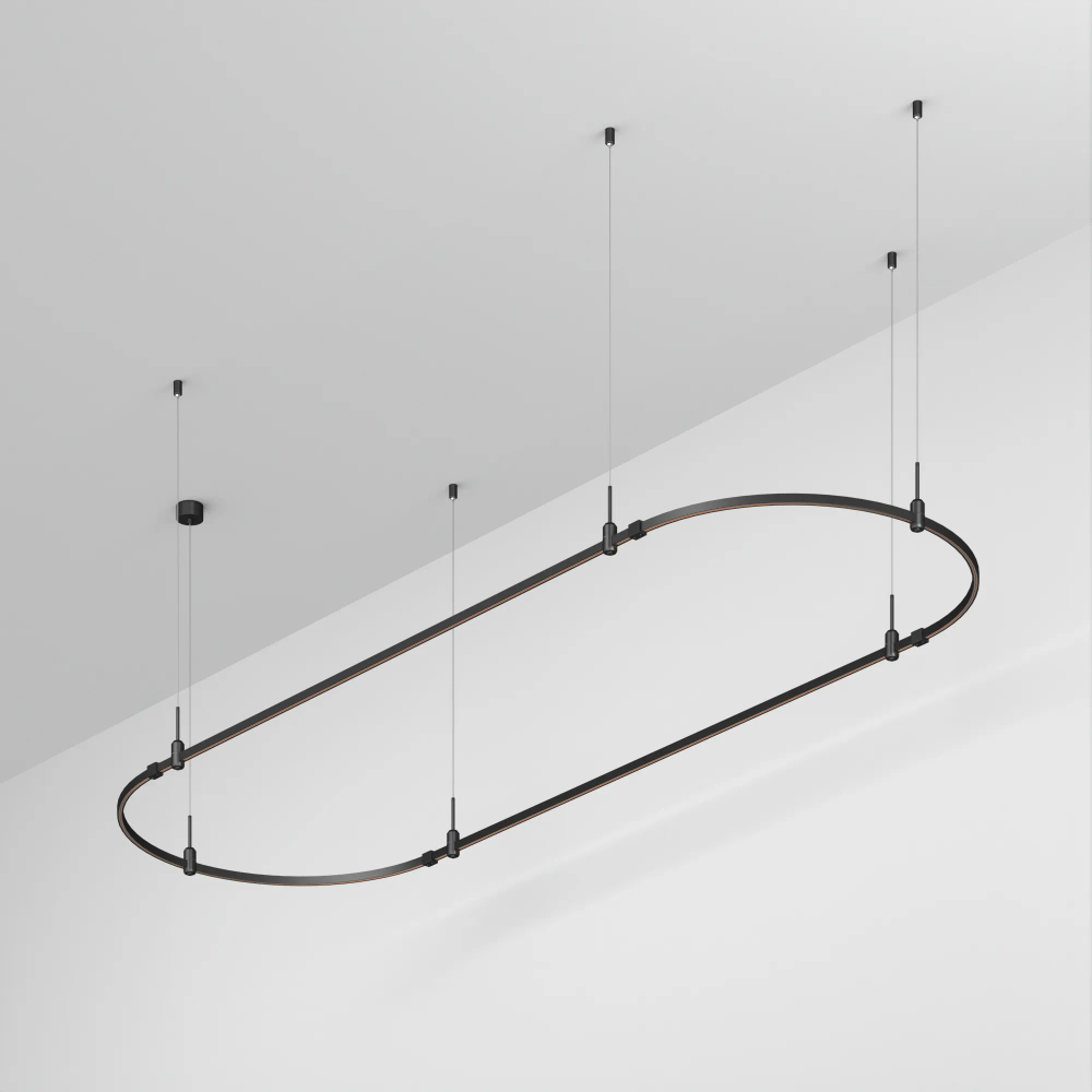 Основание ART-APRIORI-OVAL-HANG-3000x1000 (BK) (Arlight, IP20 Металл, 3 года) 048506