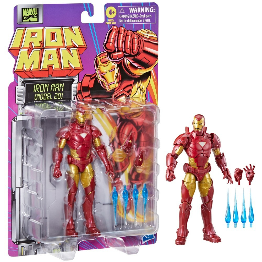 Hasbro Marvel Legends - Фигурка Железного человека (модель 20) 15 см Ретро Комиксы F9027 / артикул   F8998 F9027  / GTIN 5010996206664